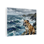 English Bulldog Canvas Wall Art Print | Dog Lover Gift | Pet Portrait | Modern Acrylic Painting Decor
