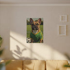 French Bulldog Oil Painting Soccer Portrait Canvas Wall Art Decor Gift for Dog Lovers