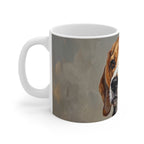 Beagle Oil Portrait Ceramic Mug 11oz | Premium Dog Art | Tritan
