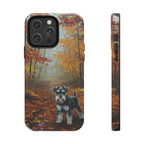 Acrylic Miniature Schnauzer - Autumn Woods | Tough Phone Case