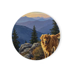 Golden Retriever Acrylic Drink Coaster by Tritan — front studio view
