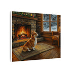 Corgi Acrylic Painting Canvas Wall Art, Dog Lover Gift, Stretched Canvas Print, Cute Pet Home Decor, Animal Art