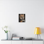 Pomeranian Medieval Knight Portrait Canvas Wall Art, Regal Dog Painting, Pomeranian Lover Gift, Stretched Canvas