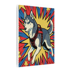 Siberian Husky Canvas Print - Dynamic Comic Book Pop Art Dog Wall Decor