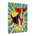 Beagle Comic Pop Art Canvas - Energetic Retro Dog Print with Halftone Shading and Bold Outlines