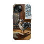 Acrylic Australian Shepherd - Winter Hearth | Tough Phone Case
