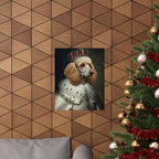 Poodle Kings & Queens Royal Portrait Matte Poster, Regal Dog Art Print, Poodle Lover Gift, Wall Art