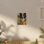 Border Collie Oil Painting Soccer Portrait Stretched Canvas Wall Art | Energetic Dog Lover Gift | Premium Pet Decor