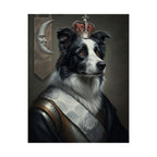 Border Collie Kings & Queens Royal Portrait Matte Poster, Regal Dog Art Print, Border Collie Lover Gift, Wall Art