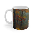 Acrylic Painting Golden Retriever - Autumn Woods | Ceramic Mug 11oz
