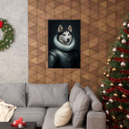 Siberian Husky Renaissance Royal Portrait Matte Poster, Regal Dog Art Print, Siberian Husky Lover Gift, Wall Art