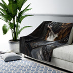 Boxer Medieval Knight Portrait Regal Throw Blanket | Premium Dog Art | Tritan