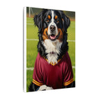 Bernese Mountain Dog Oil Painting Soccer Portrait Canvas Art | Berner Dog Gift | Pet Loss Memorial Wall Art Decor