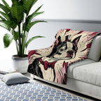 Boston Terrier Comic Pop Art Throw Blanket | Premium Dog Art | Tritan
