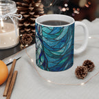 Siberian Husky Low Poly Cool Jewel Ceramic Mug 11oz | Dog Lover Gift