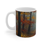 Acrylic Pomeranian - Autumn Woods | Ceramic Mug 11oz