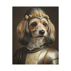 Havanese Medieval Knight Portrait Canvas Wall Art, Regal Dog Painting, Havanese Lover Gift, Stretched Canvas