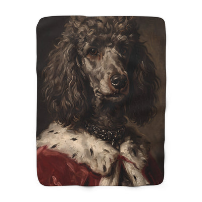 Poodle Kings & Queens Royal Portrait Regal Throw Blanket | Premium Dog Art | Tritan
