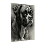 Boxer Charcoal Portrait Canvas Art | Dog Lover Gift, Pet Wall Decor, Boxer Mom Gift