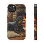 Acrylic Rottweiler - Winter Hearth | Tough Phone Case