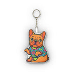 Y2K French Bulldog Plush Keychain | Tritan