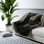 Rottweiler Charcoal Portrait Throw Blanket | Premium Dog Prints | Tritan — view 8 of 9