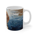 Acrylic-Style Beagle - Coastal Cliffside | Ceramic Mug 11oz