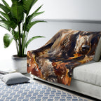 Poodle Watercolor Autumn Path Throw Blanket | Premium Dog Art | Tritan
