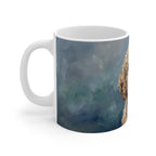 Acrylic Painting Poodle - Coastal Cliffside | Ceramic Mug 11oz