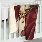 Boxer Kings & Queens Royal Portrait Regal Throw Blanket | Premium Dog Art | Tritan