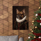 French Bulldog Renaissance Royal Portrait Matte Poster, Regal Dog Art Print, French Bulldog Lover Gift, Wall Art