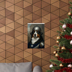 Bernese Mountain Dog Medieval Knight Portrait Matte Poster, Regal Dog Art Print, Bernese Mountain Dog Lover Gift, Wall Art