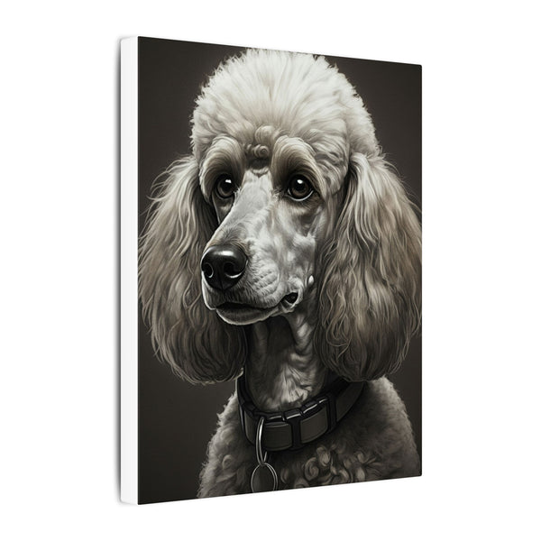 Poodle Charcoal Portrait Canvas Wall Art, Elegant Dog Lover Gift, Pet Owner Home Decor, Modern Animal Art Print for Dog Mom/Dad
