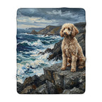 Acrylic Gallery Print Poodle - Coastal Cliffside | Sherpa Fleece Blanket — view 3 of 9