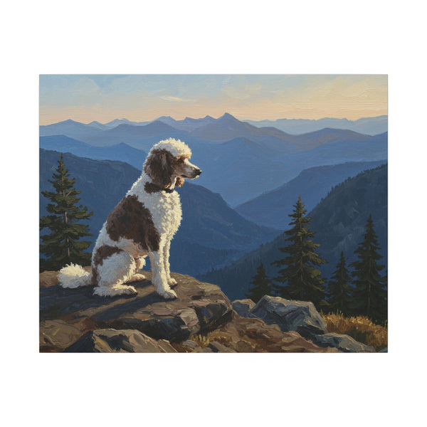Poodle Acrylic Art Print Stretched Canvas Wall Art | Dog Lover Gift | Modern Pet Portrait Home Decor | Unique Dog Mom Gift