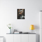 Yorkshire Terrier Medieval Knight Portrait Canvas Wall Art, Regal Dog Painting, Yorkshire Terrier Lover Gift, Stretched Canvas