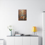 Shiba Inu Acrylic Painting Canvas Wall Art | Autumn Woods Dog Decor | Cute Shiba Gift for Dog Lovers | Pet Portrait Print