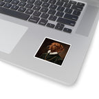Dachshund Renaissance Royal Portrait Sticker, Dog Portrait Vinyl Decal, Kiss-Cut Sticker, Dachshund Lover Gift