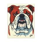 Comic Book English Bulldog Canvas — Bold Dog Wall Art