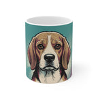 Beagle Comic Pop Art Ceramic Mug 11oz | Premium Dog Art | Tritan