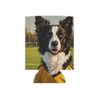 Border Collie Can Cooler Gift | Oil Painting Soccer Portrait Dog Art | Dog Lover Drink Accessory | Pet Owner Present