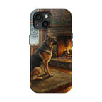 Acrylic Gallery Print German Shepherd - Winter Hearth | Tough Phone Case — view 5 of 28