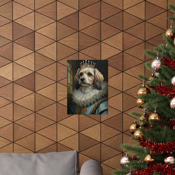 Havanese Kings & Queens Royal Portrait Matte Poster, Regal Dog Art Print, Havanese Lover Gift, Wall Art — Lifestyle View