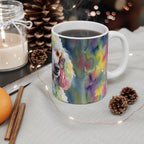Poodle Watercolor Ceramic Coffee Mug 11oz, Soft Dog Painting, Poodle Lover Gift