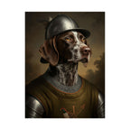 German Shorthaired Pointer Medieval Knight Portrait Matte Poster, Regal Dog Art Print, German Shorthaired Pointer Lover Gift, Wall Art