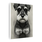 Miniature Schnauzer Charcoal Portrait Canvas Print | Dog Wall Art Decor | Pet Owner Gift | Schnauzer Lover Present