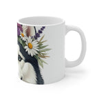 Siberian Husky Watercolor Floral Crown Coffee Mug | Premium Dog Prints | Tritan — view 3 of 4