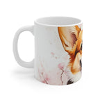 Corgi Watercolor Butterfly Bloom Coffee Mug | Premium Dog Prints | Tritan — secondary view