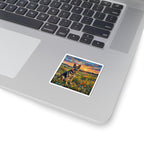 German Shepherd Acrylic Gallery Print Sunset Prairie Kiss-Cut Stickers | Premium Dog Prints | Tritan — view 11 of 12