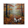 Acrylic Cavalier King Charles Spaniel - Autumn Woods | Kiss-Cut Stickers